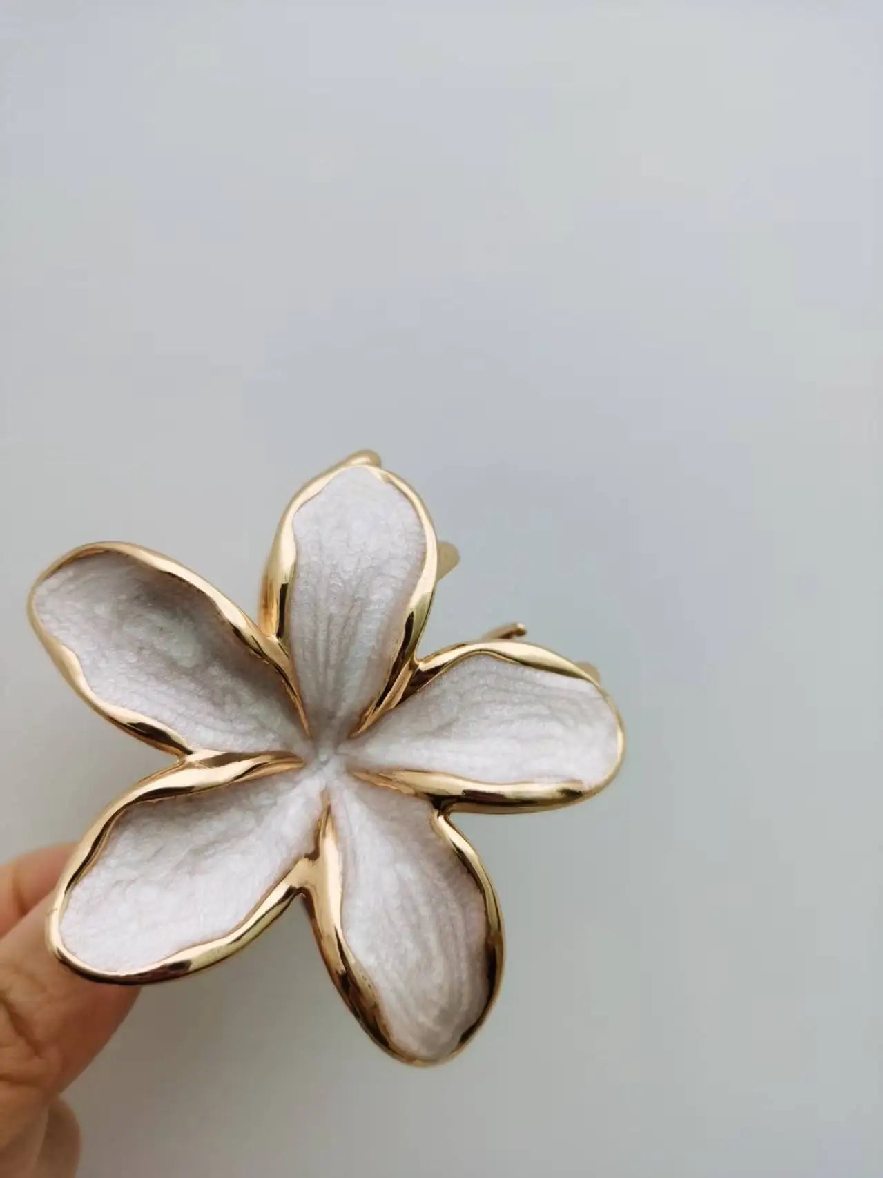 3 Pcs/set Alloy Oil Dropping Lily Flower Hair Clip 8cm*1+4cm*2cm Summer Beach Vocation Headwear Cute Hair Accessories for Girl