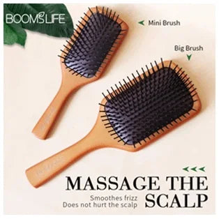 Luxurious Sandalwood Hair Brush Women Custom Wide Teeth Paddle Hairbrush Wooden Comb for Hair Massage Scalp Brush Brosse Cheveux
