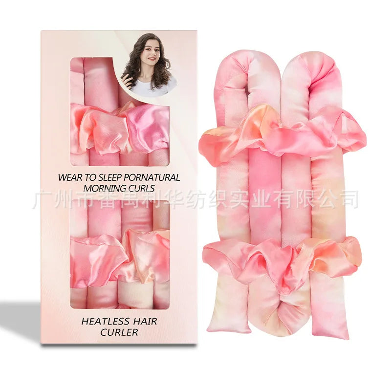 Silklike Pearl Cotton Noheat Curling Iron Set Hair Styling Tools Heatless Curlers for Easy Hair Curly Transformation