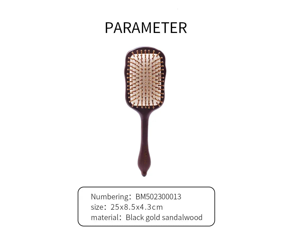 Luxurious Sandalwood Hair Brush Women Custom Wide Teeth Paddle Hairbrush Wooden Comb for Hair Massage Scalp Brush Brosse Cheveux
