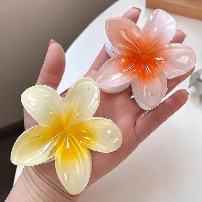NewFlower Shape Hair Claw Clips for Women Girls Barrette Crab Claw Clip Ponytail Hairpins Bath Beach Headwear Hair Accessories