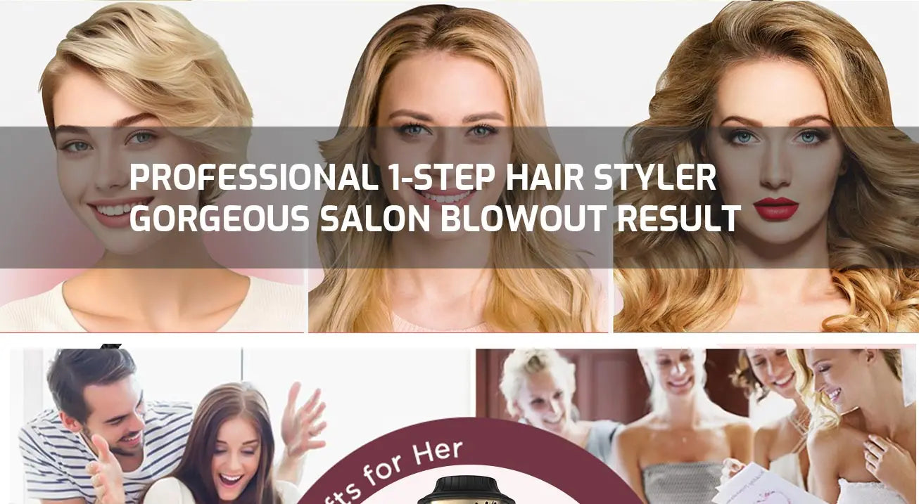 LISAPRO One-Step Hot Air Brush&Volumizer PLUS 2.0 Hair Dryer and Hair Styler New Black Golden Hair Curler Brush