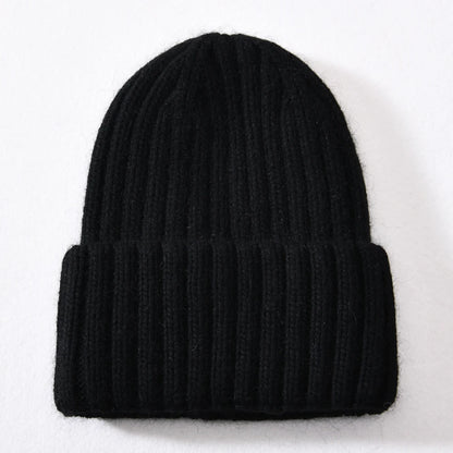 Winter Silk Satin Lined Beanie Hats Women Men Unisex Thick Chunky Cap Striped Warm Soft High Quality Cashmere Knitted Beanie Hat