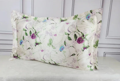 1pc 100% nature mulberry Silk 19 mome charmeuse silk printed pillowcases pillow cases Envelope Closure standard queen king LS005