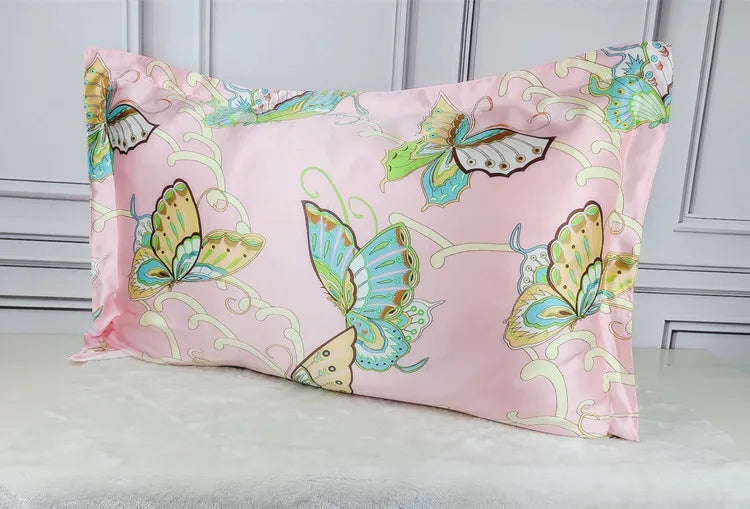 1pc 100% nature mulberry Silk 19 mome charmeuse silk printed pillowcases pillow cases Envelope Closure standard queen king LS005