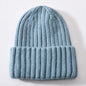 Winter Silk Satin Lined Beanie Hats Women Men Unisex Thick Chunky Cap Striped Warm Soft High Quality Cashmere Knitted Beanie Hat