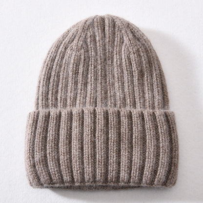 Winter Silk Satin Lined Beanie Hats Women Men Unisex Thick Chunky Cap Striped Warm Soft High Quality Cashmere Knitted Beanie Hat