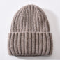 Winter Silk Satin Lined Beanie Hats Women Men Unisex Thick Chunky Cap Striped Warm Soft High Quality Cashmere Knitted Beanie Hat