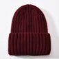 Winter Silk Satin Lined Beanie Hats Women Men Unisex Thick Chunky Cap Striped Warm Soft High Quality Cashmere Knitted Beanie Hat
