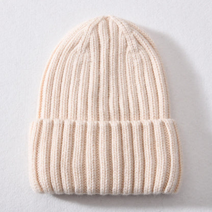 Winter Silk Satin Lined Beanie Hats Women Men Unisex Thick Chunky Cap Striped Warm Soft High Quality Cashmere Knitted Beanie Hat