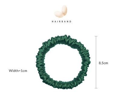 SuyaDream 3pcs/Lot Woman Silk Elastic Hair Loops 19mm 100%Mulberry Silk 1CM Width Silky Hairbands Healthy Smoother Hair Tie