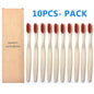 10PCS Biodegradable Bamboo Toothbrush Teeth Colorful Bristle Natural Bamboo Tooth brush Dental Eco Bambou Toothbrushes