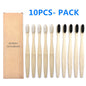 10PCS Biodegradable Bamboo Toothbrush Teeth Colorful Bristle Natural Bamboo Tooth brush Dental Eco Bambou Toothbrushes