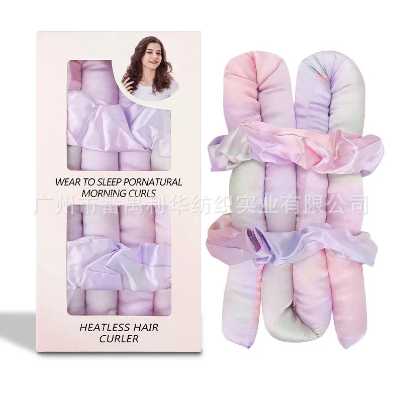 Silklike Pearl Cotton Noheat Curling Iron Set Hair Styling Tools Heatless Curlers for Easy Hair Curly Transformation