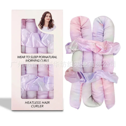Silklike Pearl Cotton Noheat Curling Iron Set Hair Styling Tools Heatless Curlers for Easy Hair Curly Transformation